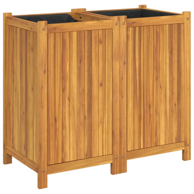 Ulkokukkalaatikko vuorella 84x42x75 cm täysi akasiapuu - Vuodevaatteet