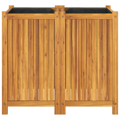 Ulkokukkalaatikko vuorella 84x42x75 cm täysi akasiapuu - Vuodevaatteet