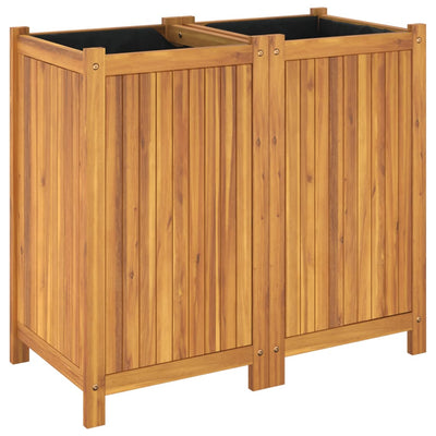 Ulkokukkalaatikko vuorella 84x42x75 cm täysi akasiapuu - Vuodevaatteet