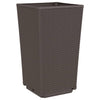 Ulkokukkalaatikot 2 kpl ruskea 32,5x32,5x57 cm PP - Vuodevaatteet