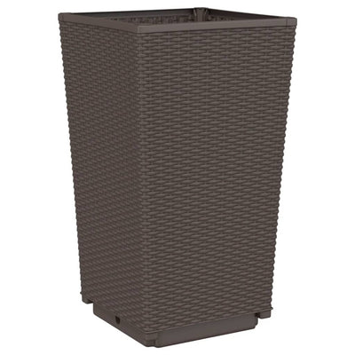 Ulkokukkalaatikot 4 kpl ruskea 32,5x32,5x57 cm PP - Vuodevaatteet