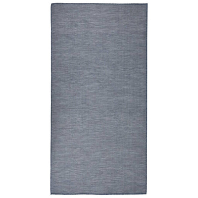 Ulkomatto Flatweave 100x200 cm sininen