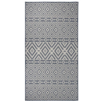 Ulkomatto Flatweave 80x150 cm siniset raidat