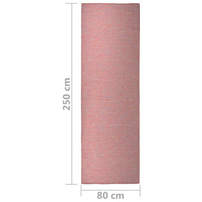 Ulkomatto Flatweave 80x250 cm punainen