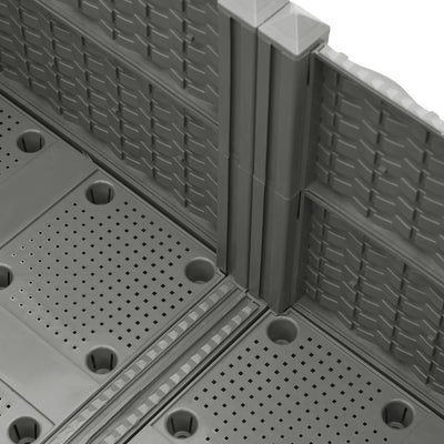 Korotettu kukkalaatikko 80x80x38 cm polypropeeni - Vuodevaatteet