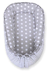 Unipesä - Dots On Grey/ Grey Strips