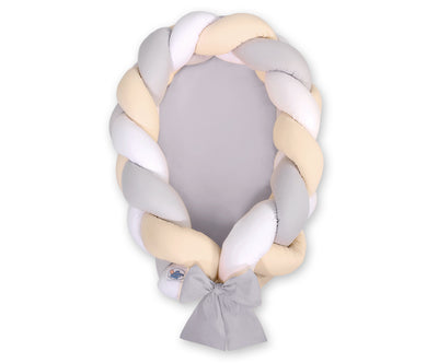 Unipesä letti reunapehmustella - Harmaa - Beige
