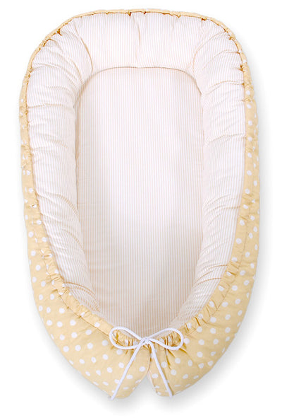 Unipesä - White Dots On Beige/ Beige Strips