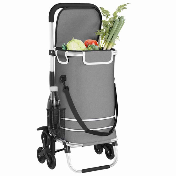 Ostoskori Harmaa 47 x 39 x 100.5 cm Oxford-kangas