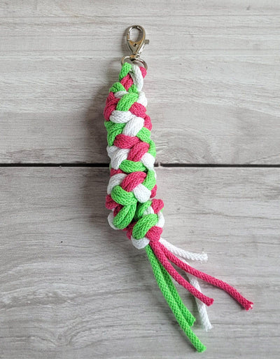 Keppihevosen riimunaru - dark pink/light green/white