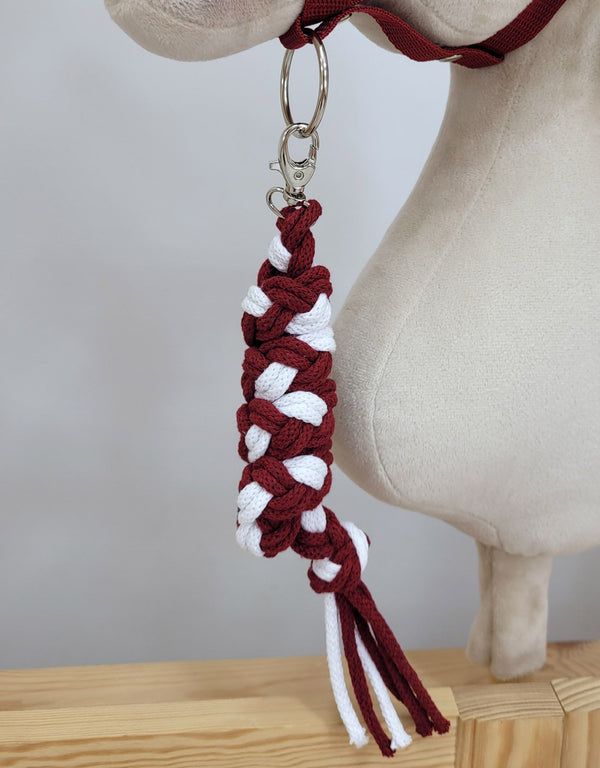 Super Hobby Horse - Hobby Horse -riimunnaru kaksinkertaisesta narusta valkoinen-viininpunainen