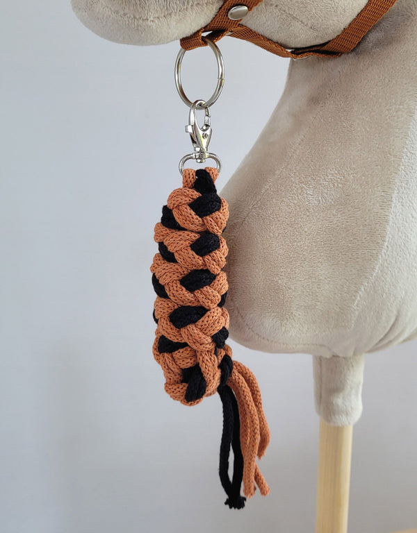 Super Hobby Horse - Hobby Horse -riimunnaru kaksinkertaisesta nyöristä, musta-ginger