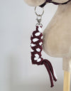 Super Hobby Horse - Hobby Horse riimusetti A3 valkoisella tekoturkiksella + narusta tehty riimunnaru valkoinen-luumu