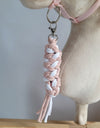 Super Hobby Horse - Hobby Horse riimusetti A3 valkoisella tekoturkiksella ja naruriimunnarulla - valkoinen-puuterinpinkki