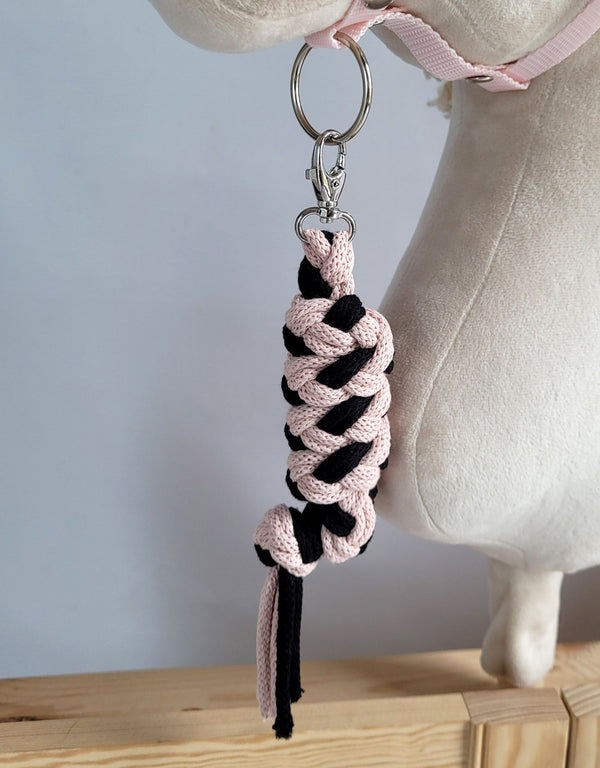 Super Hobby Horse - Hobby Horse -riimu A3 mustalla karvalla ja naruriimu musta-puuterinvaaleanpunainen