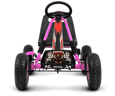 Vaaleanpunainen Karting lasten polkuauto - Thor - Vuodevaatteet.fi