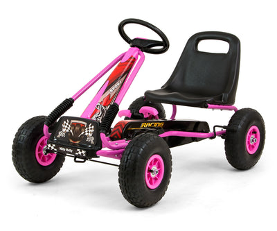 Vaaleanpunainen Karting lasten polkuauto - Thor - Vuodevaatteet.fi