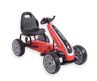 Vaaleanpunainen Karting polkuauto lapselle - Power - Vuodevaatteet.fi