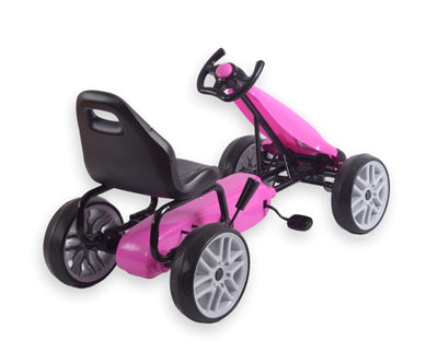 Vaaleanpunainen Karting polkuauto lapselle - Power - Vuodevaatteet.fi