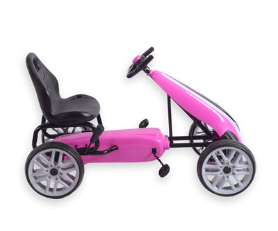 Vaaleanpunainen Karting polkuauto lapselle - Power - Vuodevaatteet.fi