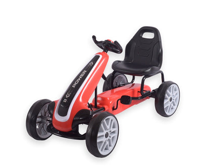 Vaaleanpunainen Karting polkuauto lapselle - Power - Vuodevaatteet.fi