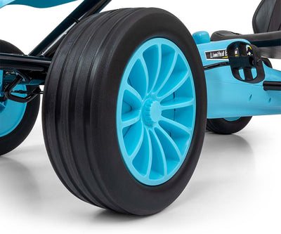 Vaaleansininen Karting lasten polkuauto - Rocket - Vuodevaatteet.fi