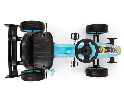 Vaaleansininen Karting lasten polkuauto - Rocket - Vuodevaatteet.fi