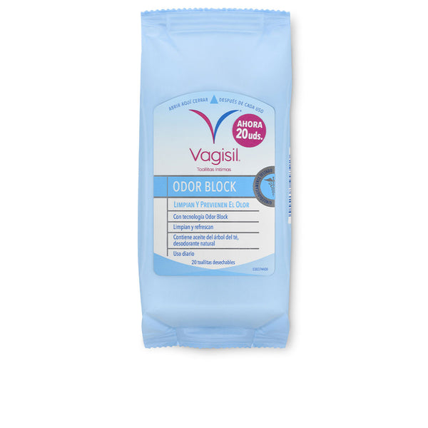 Vagisil Intimate wipes odorblock 20 kpl | Vuodevaatteet.fi