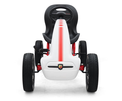 Valkoinen Karting polkuauto lapselle - Abarth - Vuodevaatteet.fi