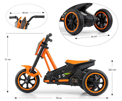 Valkoinen Karting polkuauto lapselle - Rider - Vuodevaatteet.fi