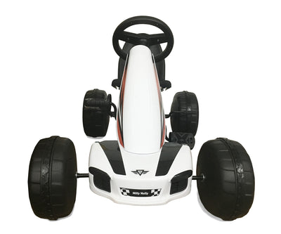 Valkoinen Karting polkuauto lapselle - Viper - Vuodevaatteet.fi