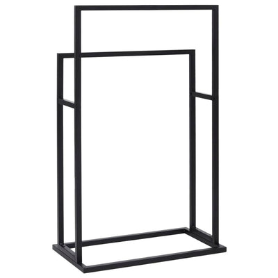 Vapaasti seisova pyyheteline musta 48x24x78,5 cm rauta
