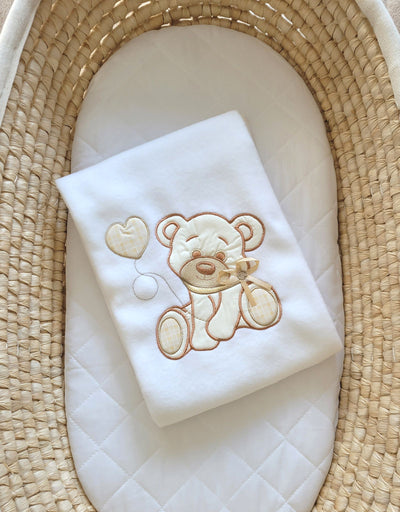 Fleece Viltti Vauvalle - Bear With Bow White