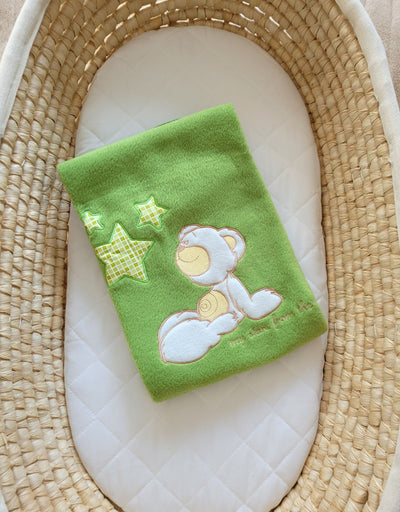 Fleece Viltti Vauvalle - Teddy Bear With Stars Green