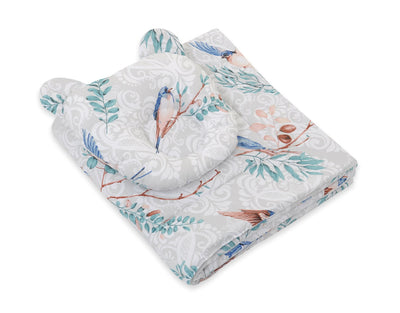 Vauvan Peitto Ja Tyyny - Puuvilla - Teddy Bear - Blue Birds