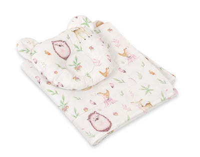 Vauvan Peitto Ja Tyyny - Puuvilla - Teddy Bear - Forest Softness