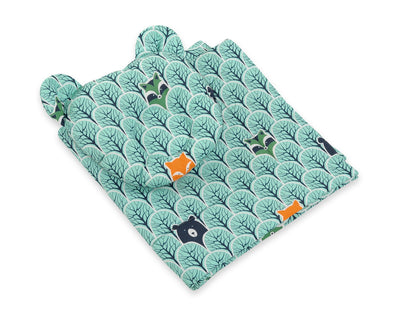 Vauvan Peitto Ja Tyyny - Puuvilla - Teddy Bear - Mint Forest
