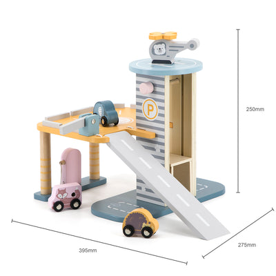 Viga 44029 Polarb-pysäköintitalo sisältää helikopterin ja auton.