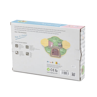 Viga 44088 Polar Bear -puupala, jossa on peittävä kuvio ja reiät, lapsille suunniteltu lelu.