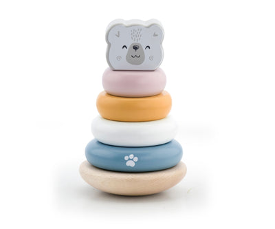 Viga 44227 Polar Bear -vetolelu ja pinottava palikkapalapeli karhuteemalla.