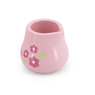 Viga 44543 -sarjan pinkki tee- ja kahvisetti, jossa kukkakuvio.