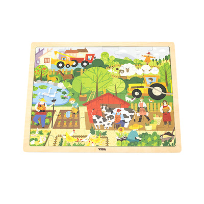 Puzzle-tuote, joka koostuu 48 osasta ja esittää maatilaa.