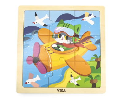 Viga 44632 Puzzlesetti 9 palalla - lentokone