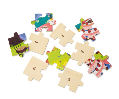 Pehmeäpintainen puzzle-tuote 24 palaa, jossa on syntymäpäiväaiheinen kuvaustyyli.