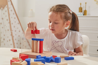 Viga 44659 -grafiikkarakennussarja, jossa rakennetaan 3D-malleja eri väreistä ja muodoista koostuvista palikoista.
