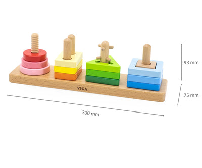 Puiset Geometriset Muotopalat ja Muotosorterilaatikko