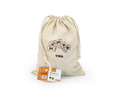 Viga 44694 -sensoryykkiset mutterit ja ruuvit, 40 osaa. Valikoima erilaisia muotoja ja värejä.