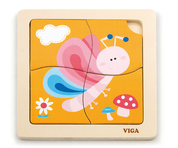 Viga - Viga palapeli alustalla - perhonen
