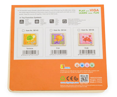 VIGA 50144 Handy Flat -palapeli kaloista. Palapeli sisältää erilaisia kalakuvioita eri väreissä.
