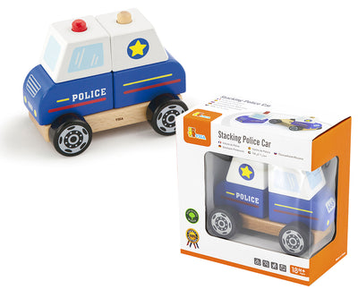 Punainen poliisiauto lelu lapsille.